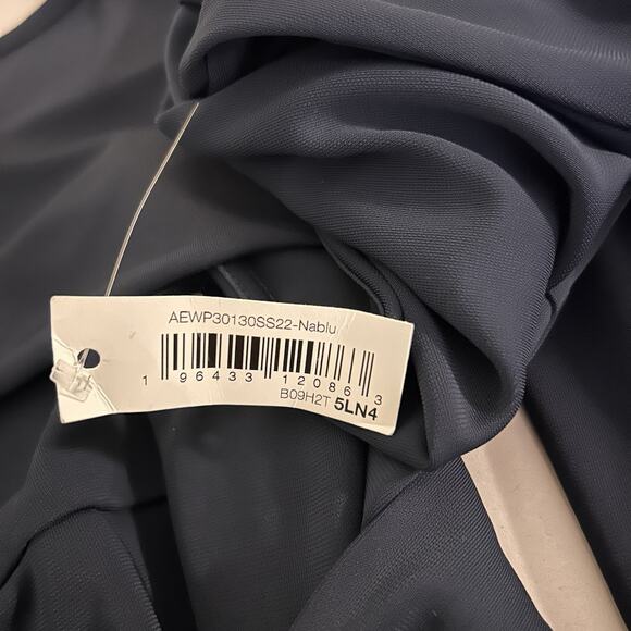 Amazon Essentials Women's Long-Sleeve Navy Blue Wrap Ruched Bodice Dress Size 2X - Picture 12 of 14